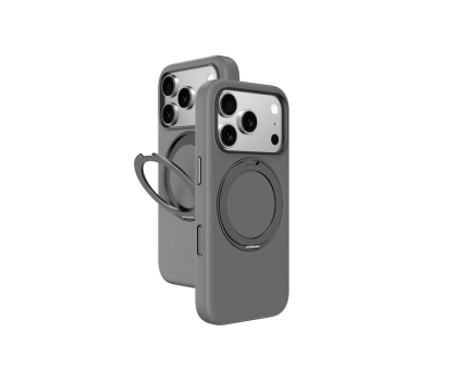 Etui do telefonów AmazingThing Cloudie na iPhone 17 Pro Max z podstawką - szare